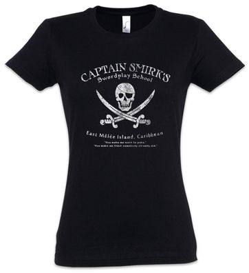 Captain Smirk's Swordplay School Damen T-Shirt The Caribbean Monkey Insel Island