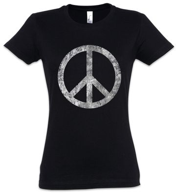 Peace Symbol Damen T-Shirt Regenbogen Gay 60s Hippie Frieden Schwul 60er 1968
