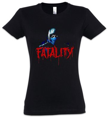 Vintage Sub-Zero Fatality Damen T-Shirt Mortal Scorpion Mk Raiden Kombat