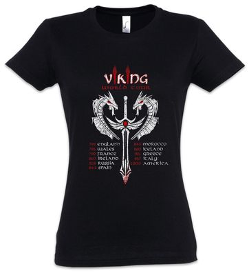 Viking World Tour Damen T-Shirt Vikings Calendar Norsemen Ragnar Floki Lodbrok