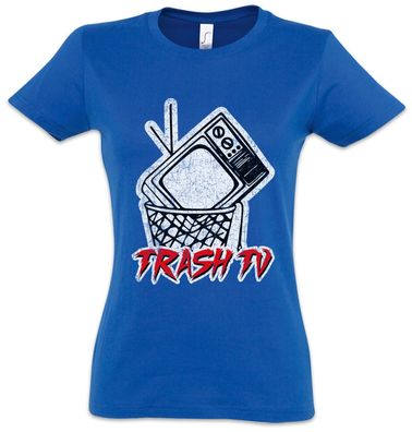 Trash TV Damen T-Shirt Television Fun Bin Garbage Criticism Geek Nerd Kritik