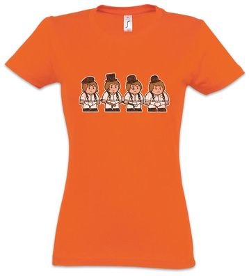Chibi Droogs Damen T-Shirt A Uhrwerk Alex Clockwork Alexander Orange DeLarge Fun