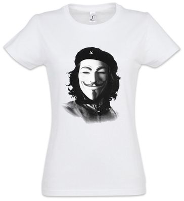 Che Anonymous Guevara Damen T-Shirt We Are Cuba Kuba Guerilla Hacker Castro Demo