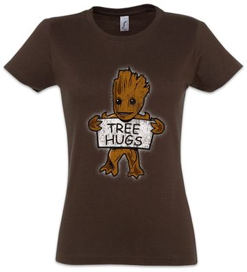Tree Hugs Damen T-Shirt Guardians Fun Movie Groot Baby Tree Root Of The Galaxy