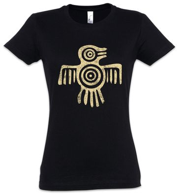 Aztec Bird II Damen T-Shirt Indianer Sign Kultur Zivilisation Maya Religion