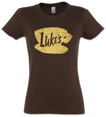 Luke's Damen T-Shirt Gilmore Luke Danes Girls Diner Restaurant Cafe Symbol Logo