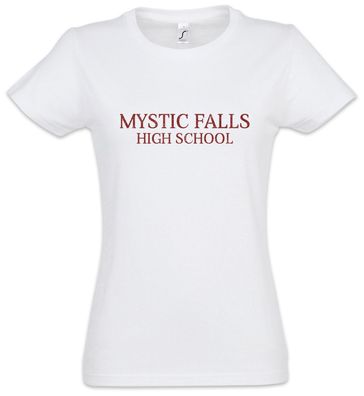 Mystic Falls High School Damen T-Shirt Vampire Team Sign Diaries Symbol Logo Schule