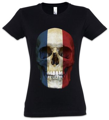 Classic Netherlands Skull Flag Damen T-Shirt Flagge Fahne Niederlande Holland