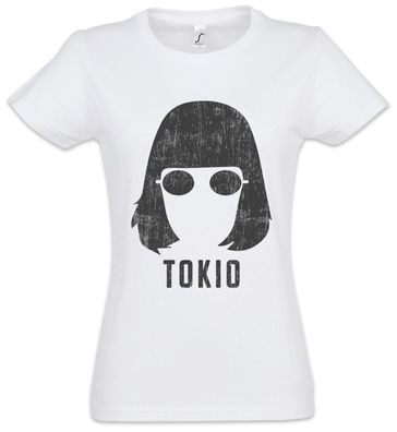 Tokio Face Damen T-Shirt Money La Casa Haus Des Heist De Names Papel Geldes Namen