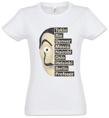 Heist Names Damen T-Shirt Money La Casa Haus De Des Papel Berlin Tokio Geldes Denver