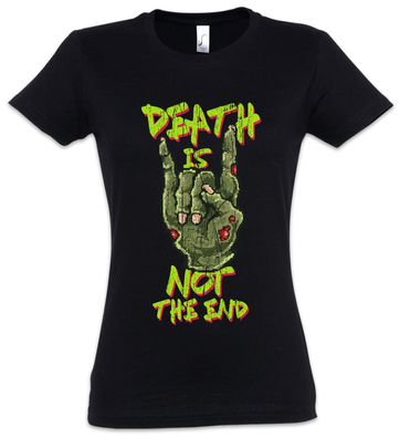 Death Is Not The End Damen T-Shirt Pixel Geek Nerd Fun Zombie Metal Fist Faust