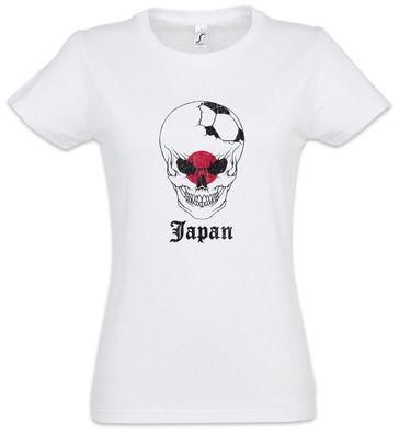 Japan Football Comet Damen T-Shirt Japanische Soccer Flagge Fahne Fußball Banner