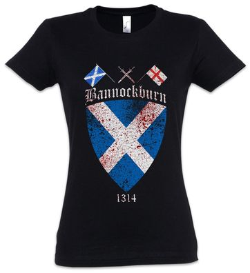 Bannockburn Damen T-Shirt Robert 1314 Flagge Schottland the Bruce Schlacht