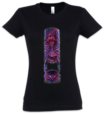 Tiki Head I Damen T-Shirt HawaII Tattoo Rockabella Pin Up Psychobilly Shirt