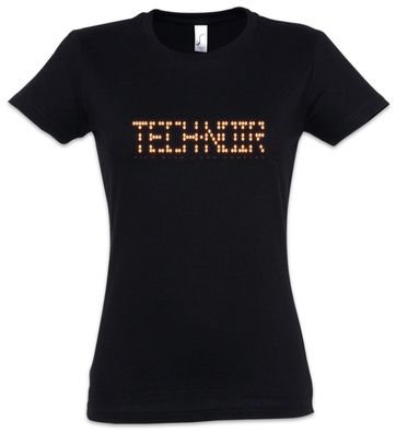 Tech Noir Los Angeles Club Damen T-Shirt Terminator Technoir Cyber Movie Shirt