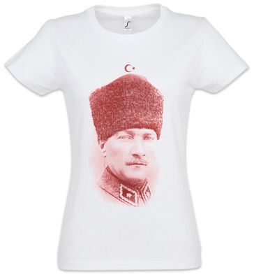 AtaTürk Portrait Damen T-Shirt Mustafa Kemal Turkey Turkish Republic Istanbul Muslim