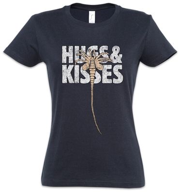Hugs & Kisses Damen T-Shirt Xoxo Prometheus Nostromo Weyland Alien Face Hugger