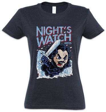 Night's Bros Damen T-Shirt Game Watch Jon of Wall Snow Fun Sword Ice Thrones