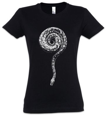 Snake Questionmark Damen T-Shirt Fun Symbol Logo Schlange Schlangen Fragezeichen