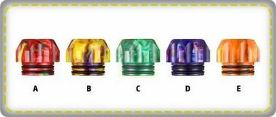Acryl Drip Tip für Verdampfer mit 810er Anschluss in fünf Farben, 810 Mundstück