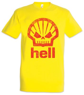 Shell Hell T-Shirt Tankstelle Hölle Fun Devil Teufel