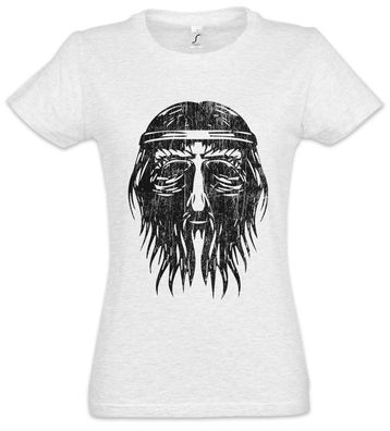 Nordic Barbarian Face Damen T-Shirt Vikings Odin Walhalla Wikinger Odhins Viking