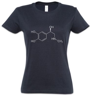 Adrenalin Molecule Lifting Damen T-Shirt Chemiker Chemie Chemische Formel Nerd