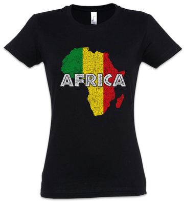 Rasta Africa Damen T-Shirt Babylon Ska Reggae Jamaika Rastafari Äthiopien Afrika