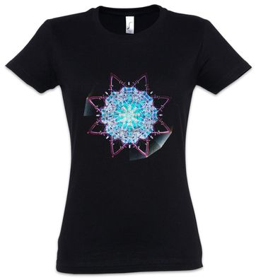 Kaleidoscope II Damen T-Shirt Kaleidoskop Kristall Crystal Spiegelung Reflektion
