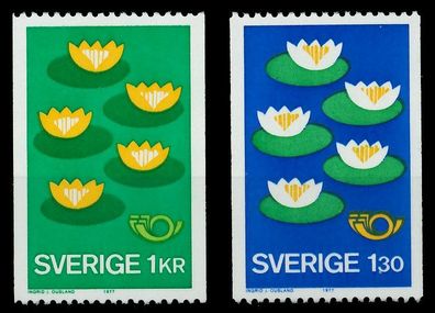 Schweden 1977 Nr 972u-973u postfrisch SB04576