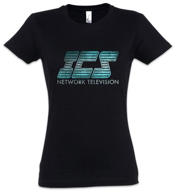 Ics Damen T-Shirt Running Network Television Man Fernsehsender Schwarzenegger