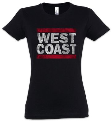 West Coast Damen T-Shirt Run Fun Usa United States New City Side East Westküste