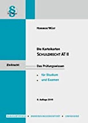 Karteikarten Schuldrecht AT II (Karteikarten - Zivilrecht), Hemmer Karl-Edm ...