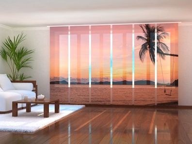 Schiebegardine "Ozean bei Sonnenuntergang" Flächenvorhang Gardine mit 3D Druckmotiv