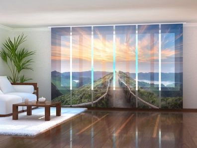 Schiebegardine "Sao Miguel Insel" Flächenvorhang Gardine Vorhang mit 3D Druckmotiv