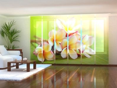 Schiebegardine "Frühlingsblumen" Flächenvorhang Gardine Vorhang mit 3D Fotomotiv