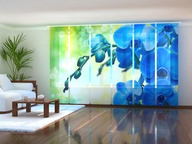 Schiebegardine "Königliche Orchidee" Flächenvorhang Gardine Vorhang mit 3D Fotomotiv
