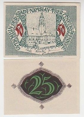 2 Banknoten Notgeld Stadt Namslau Namystow in Schlesien 1920
