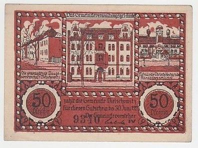 50 Pfennig Banknote Notgeld Gemeinde Bielschowitz Bielszowice um 1921