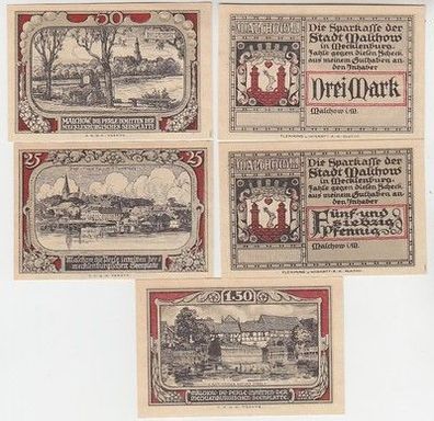 5 Banknoten Notgeld Stadt Greiffenberg Gryfow Sl. in Schlesien 1920