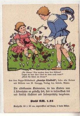 61021 Reklame Ak für Papp Bilderbuch "Sonnige Kindheit!" um 1930