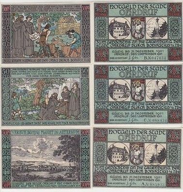 kompl. Serie 6 Banknoten Notgeld Stadt Ohrdruf 1921