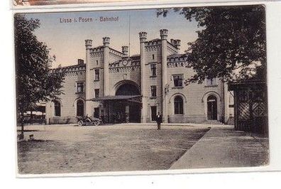 60768 Ak Lissa Leszno in Posen Bahnhof um 1915