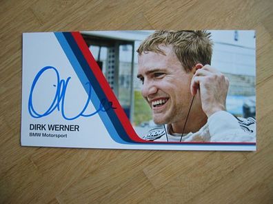 BMW Motorsport Rennfahrer Dirk Werner - handsigniertes Autogramm!!!
