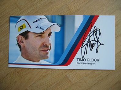 BMW Motorsport Rennfahrer Timo Glock - handsigniertes Autogramm!!!