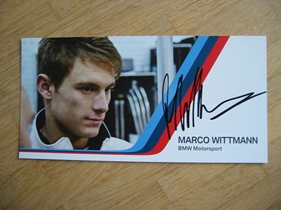 BMW Motorsport Rennfahrer Marco Wittmann - handsigniertes Autogramm!!!