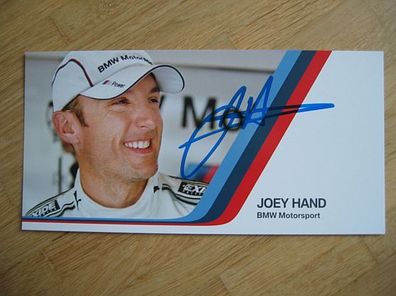 BMW Motorsport Rennfahrer Joey Hand - handsigniertes Autogramm!!!