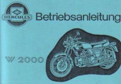 Betriebsanleitung Hercules W 2000, Wankel Motorrad, Oldtimer, Klassiker, Zweirad