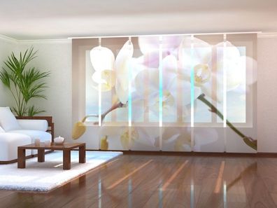 Schiebegardine "Elegante Orchidee" Flächenvorhang Gardine Vorhang mit 3D Fotomotiv