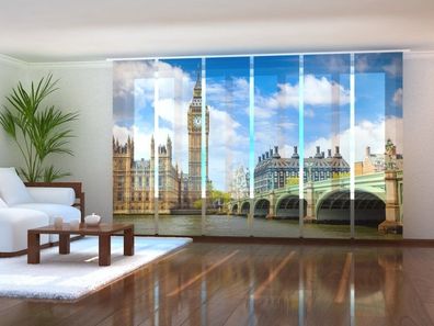 Schiebegardine "Alter London" Flächenvorhang Gardine Vorhang mit 3D Fotomotiv